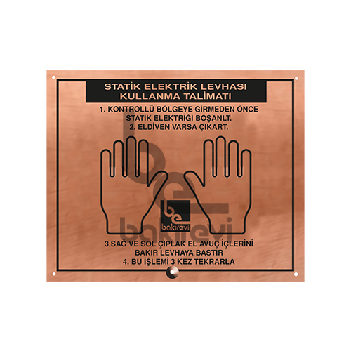 ÇİFT EL STATİK TOPRAKLAMA LEVHASI