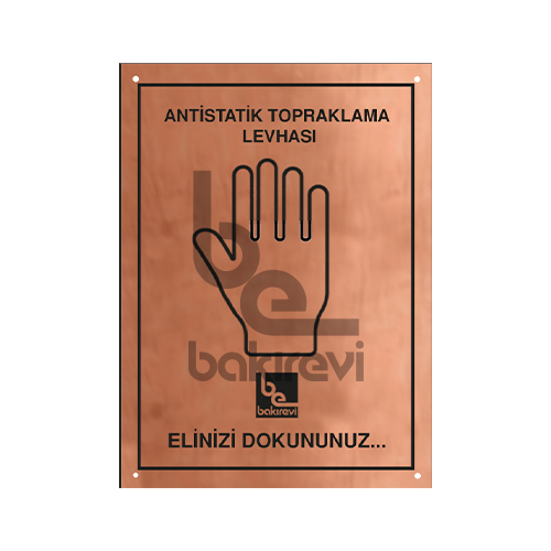 TEK EL STATİK TOPRAKLAMA LEVHASI