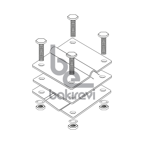 KARE TİP ELEKTRO GALVANİZ DEMİR ŞERİT EK KLEMENSİ