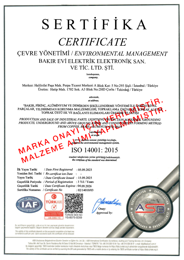 Çevre Yönetimi Sertifikası