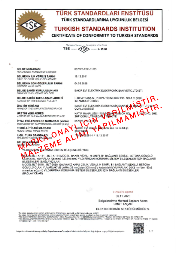 Türk Standartlarına Uygunluk Belgesi