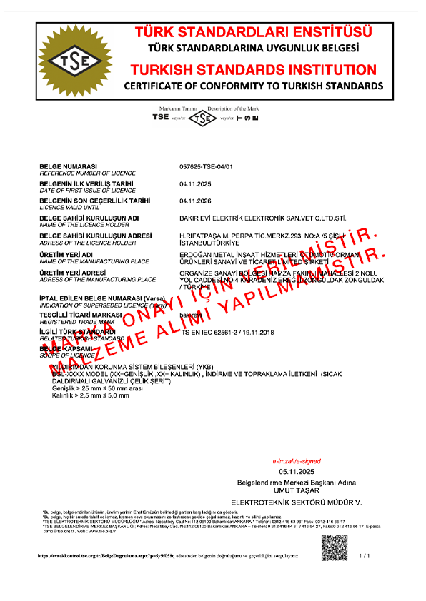 Türk Standartlarına Uygunluk Belgesi 